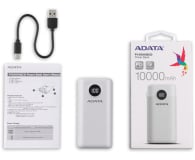 ADATA Power Bank P10000QCD 10000mAh biały - 1055691 - zdjęcie 6